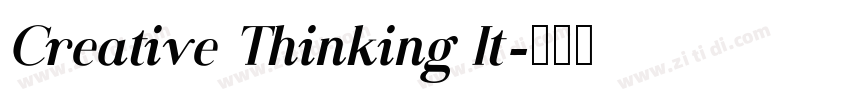 Creative Thinking It字体转换
